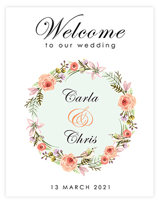 Wedding welcome sign
